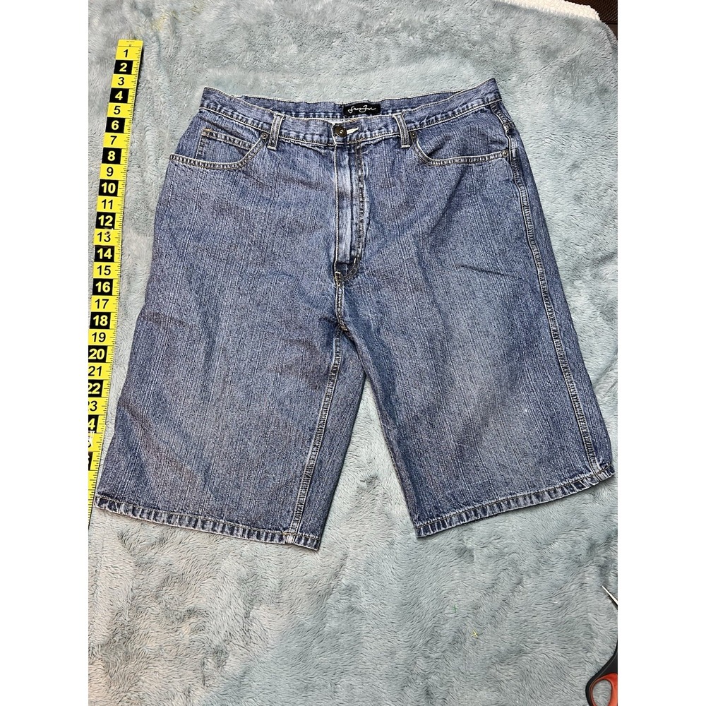 Sean John Shorts Men's 36 Denim Baggy Wide‎ Leg Hip Hop Grunge Skater Y2K Retro